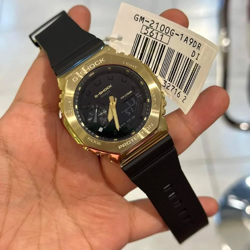 G-Shock GM2100 with golden metal body