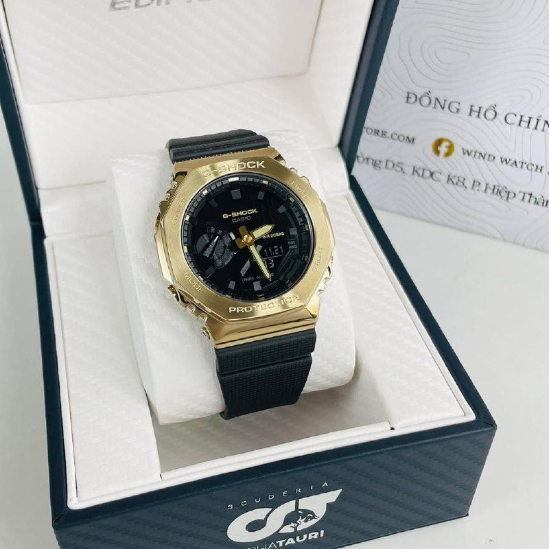 G-Shock GM2100 with golden metal body